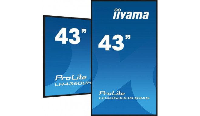 "IIYAMA 108.0cm(42.5"") LH4360UHS-B2AG 16:9 3xHDMI+2xUSB VA"