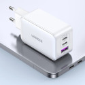 "UGREEN Nexode USB-A+2*USB-C 140W GaN Fast Charger+USB-C Cable wht"