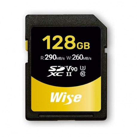 "Wise SDXC UHS-II V90 128GB R:290MBs / W:260MBs WI-SD-N128"