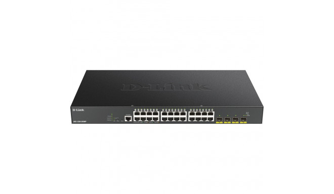 "DGS-1250-28XMP/E 28-Port Smart Managed PoE+ Gigabit Switch 24x 10/100/1000BASE-T PoE 4x 10-Gigabit-
