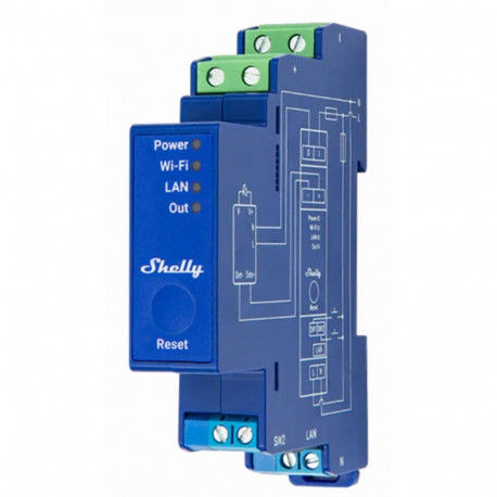 "Shelly Relais ""Pro Dimmer 0/1-10V PM"" WLAN LAN BT Messfunktion DIN-Rail"