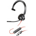 "HP Poly Blackwire 3310 Monaural Microsoft Teams Certified USB-C Headset +USB-C/A Adapter (212703-01