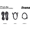 "60,5cm/23,8"" (1920x1080) iiyama ProLite XUB2497HSN-B2 16:9 FHD IPS 1ms 100Hz HDMI DP USB-Hub Speak