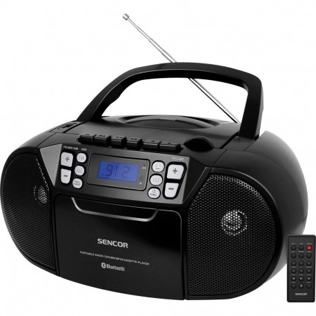 Sencor SPT 3907 B CD/FM/BT/kassettmängija