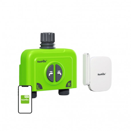 2-Zone Irrigation Controller with RainPoint WiFi Gateway