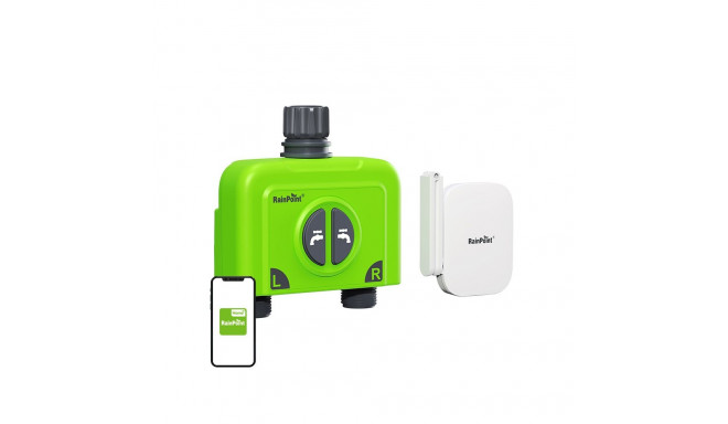 2-Zone Irrigation Controller with RainPoint WiFi Gateway