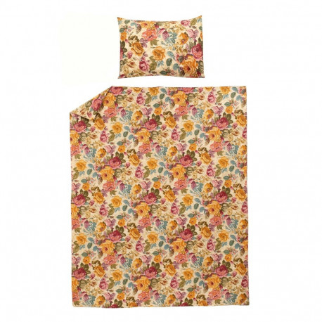 BED COV SET Flowers KSL COTTON 140x200CM