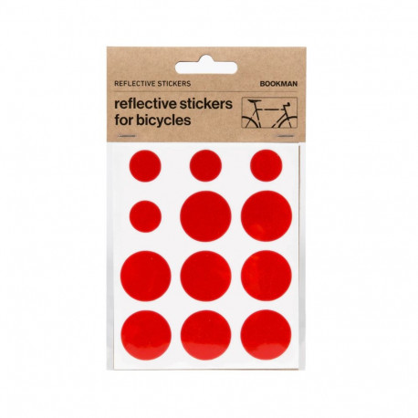 Helkurkleepsud jalgrattale BOOKMAN Reflective Stickers for Bicycles, Red Dots