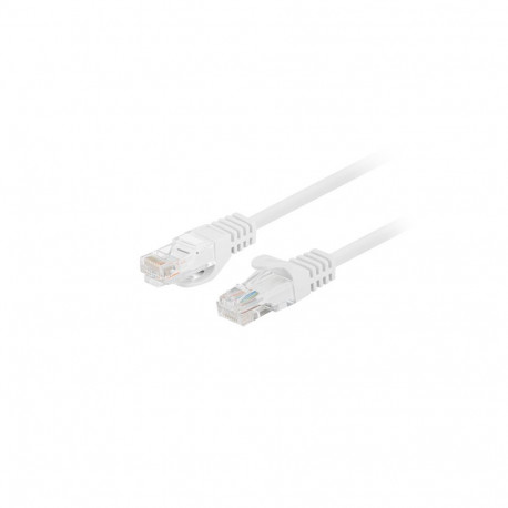 PATCHCORD CAT.5E UTP 0.5M WHITE FLUKE PASSED LANBERG 10-PACK