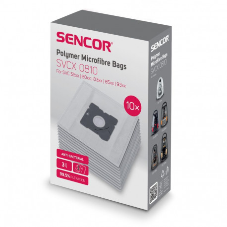 Tolmukotid 10 tk Sencor SVC55xx, 6001, 83xx, 8501, 9300