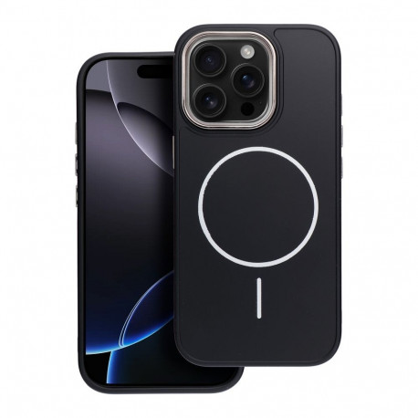 Case for iPhone 14 Frame Mag Cover compatible with MagSafe black