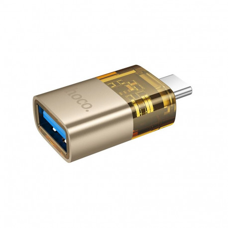 Adapter OTG USB C to USB A Hoco UA36B gold