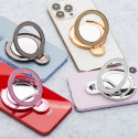 Phone stand CIRCLE MIRROR - stick-on - silver Phone stand CIRCLE MIRROR - stick-on - silver