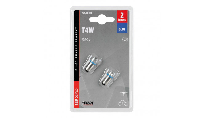 Pirn mikro, 2tk, 12V, 1LED, T4W, BA9s