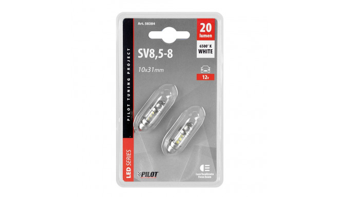 Led pirnid 2tk 10#31 mm, valge