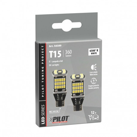 Led pirn T15, 45 SMD ledi, 2tk,12-18V