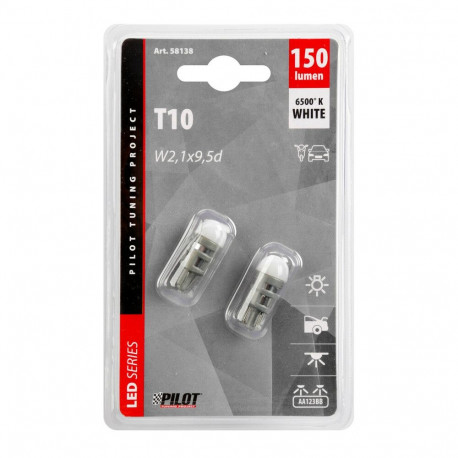 Pirnid megaled 2tk, 12V, 3 led W2,1x9,5d