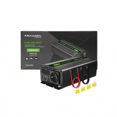 Qoltec Monolith power adapter/inverter Auto 2000 W Black