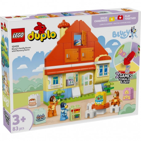 LEGO BLUEY 10459 Bluey's Family House with Memory Game