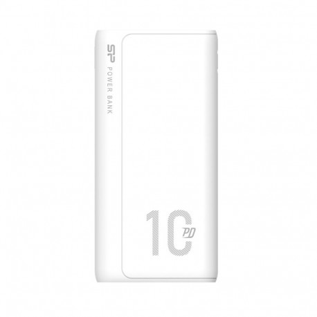 SILICON POWER QP15 välise aku 10000 mAh 2x USB QC 3.0 1x USB-C PD (SP10KMAPBKQP150W) valge