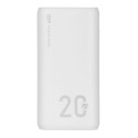 SILICON POWER QS15 valge välisaku 20000 mAh 2x USB QC 3.0 1x USB-C PD (SP20KMAPBKQS150W)