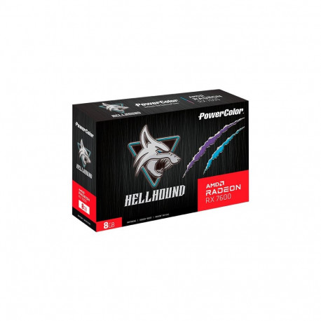 PowerColor Hellhound RX 7600 8G-L/OC AMD Radeon RX 7600 8 GB GDDR6