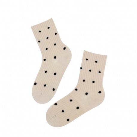 SOKISAHTEL SEATTLE beežid alpakavillased termosokid täppidega 444