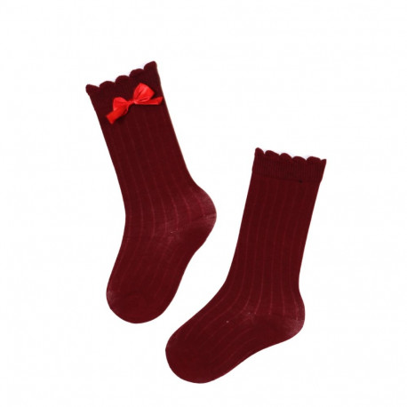 SOKISAHTEL BETTINA tumepunased lipsuga põlvikud beebidele 423, 430, 422