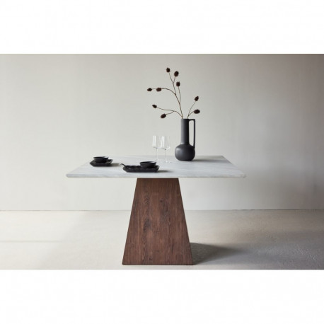 Söögilaud Cael, pruun/helehall