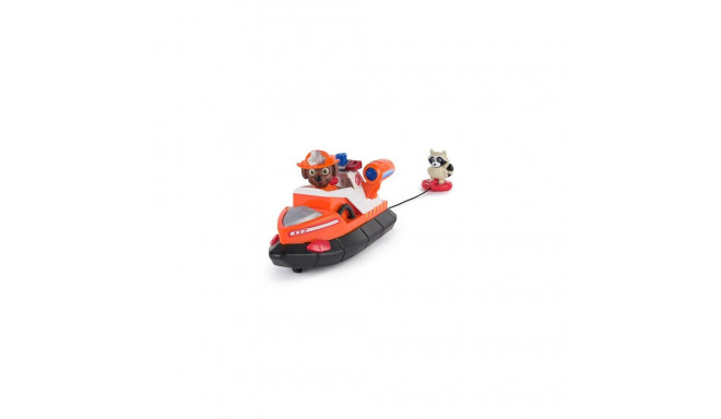PAW Patrol Fire Rescue: Zuma Rescue Fire Boat with Action Figure, Launching Lifesaver, Raccoon &