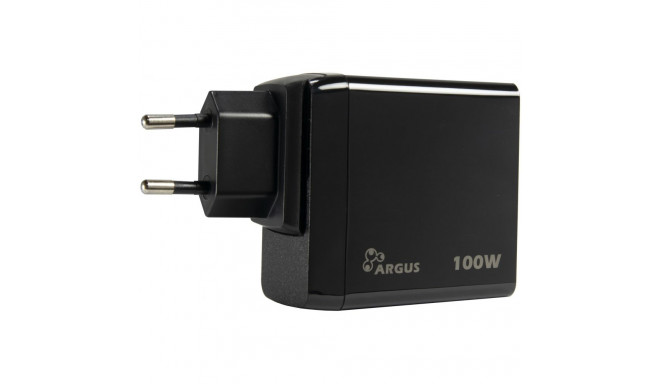 INTER-TECH laadija PD-3100 USB-C 100W, must