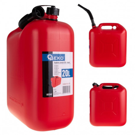 Plastmasas degvielas kanna 20L, elastīgs snīpis, G03242, GEKO