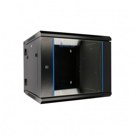 Extralink 6U 600x600 AZH must seinapealne pööratav rack-kapp