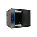 Extralink 6U 600x600 AZH Black Rackmount cabinet wall mounted, swing type