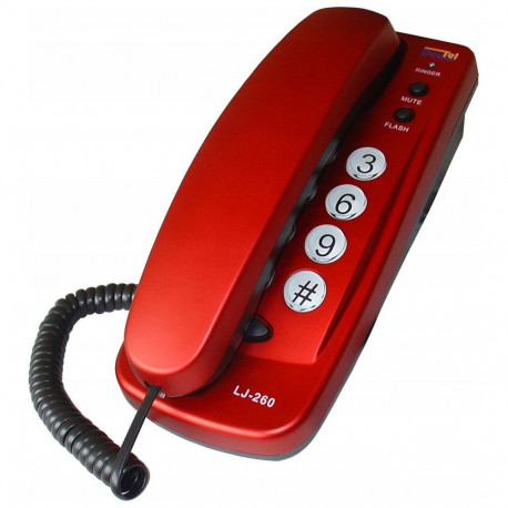 Dartel LJ-260 Burgundy Landline Phone
