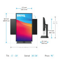 BenQ 25W LED MONITOR PD2506Q DARK GREY