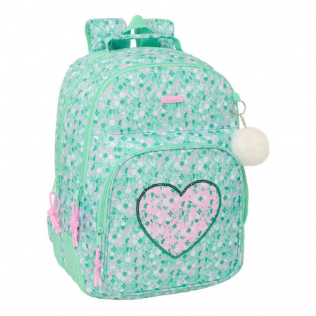 School Bag Safta Cuore Mint 32 x 42 x 15 cm