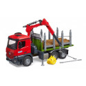 Ciężarówka mercedes benz arocs z dźwigiem do przewozu drewna + 3 kłody