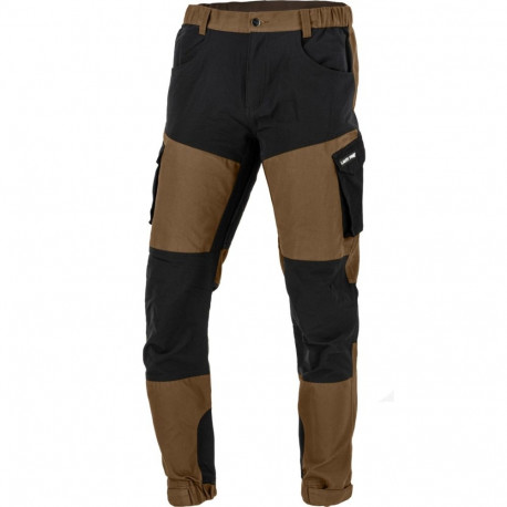 Spodnie z elementami stretch brąz.-czarne, "l", ce, lahti