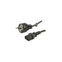 Deltaco DEL-109M-50 power cable Black 0.5 m CEE7/7 IEC C13