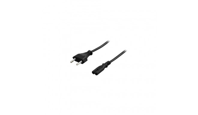 Deltaco DEL-109A power cable Black 2 m CEE7/14 C7 coupler