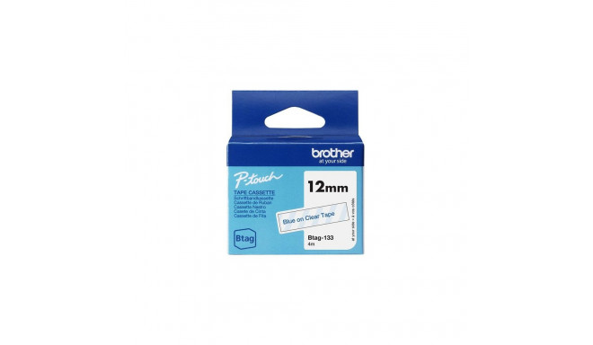 Brother BTAG-133 label-making tape Blue on transparent