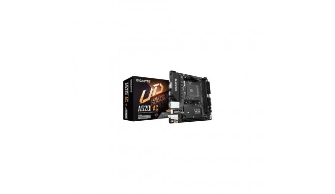 GIGABYTE A520I AC Motherboard - Supports AMD Ryzen 5000 Series AM4 CPUs, 6 Phases Digital VRM, up to
