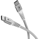 Goobay KAB USB-C (ST-ST) 2m Verbindungskabel Textilmantel White USB cable USB 2.0 USB C
