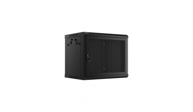 Lanberg 19" 9U 600X450 must riputuskapp perforeeritud ustega