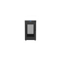 Lanberg 19" 22U 800x800 must perforeeritud LCD uksega põrandakapp (flat pack)