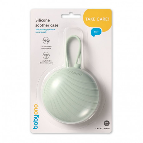 Babyono silicone soother case green 1569/04