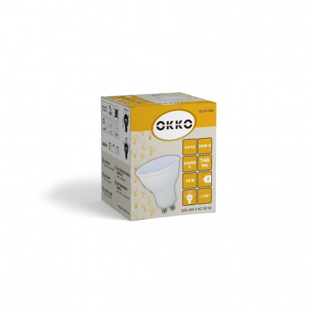 LED pirn GU10 10W 3000K 740lm plast