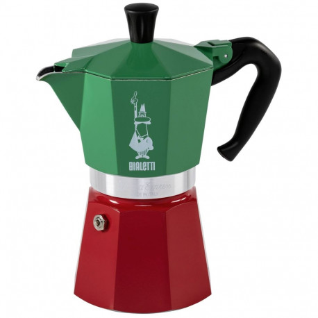 Bialetti Moka Express Italia 6TZ (300 ml) czerwono-zielony