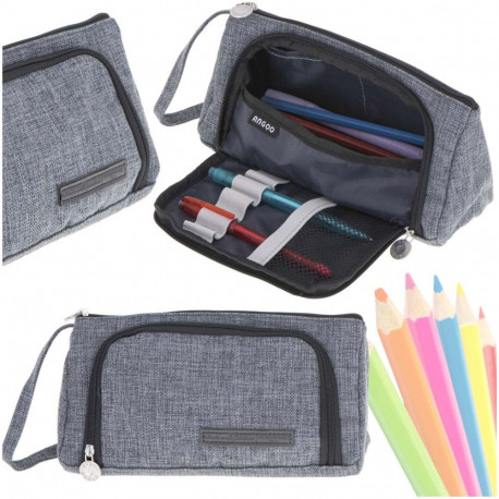 Kooli pliiatsiümbris topelt koti vanity case hall